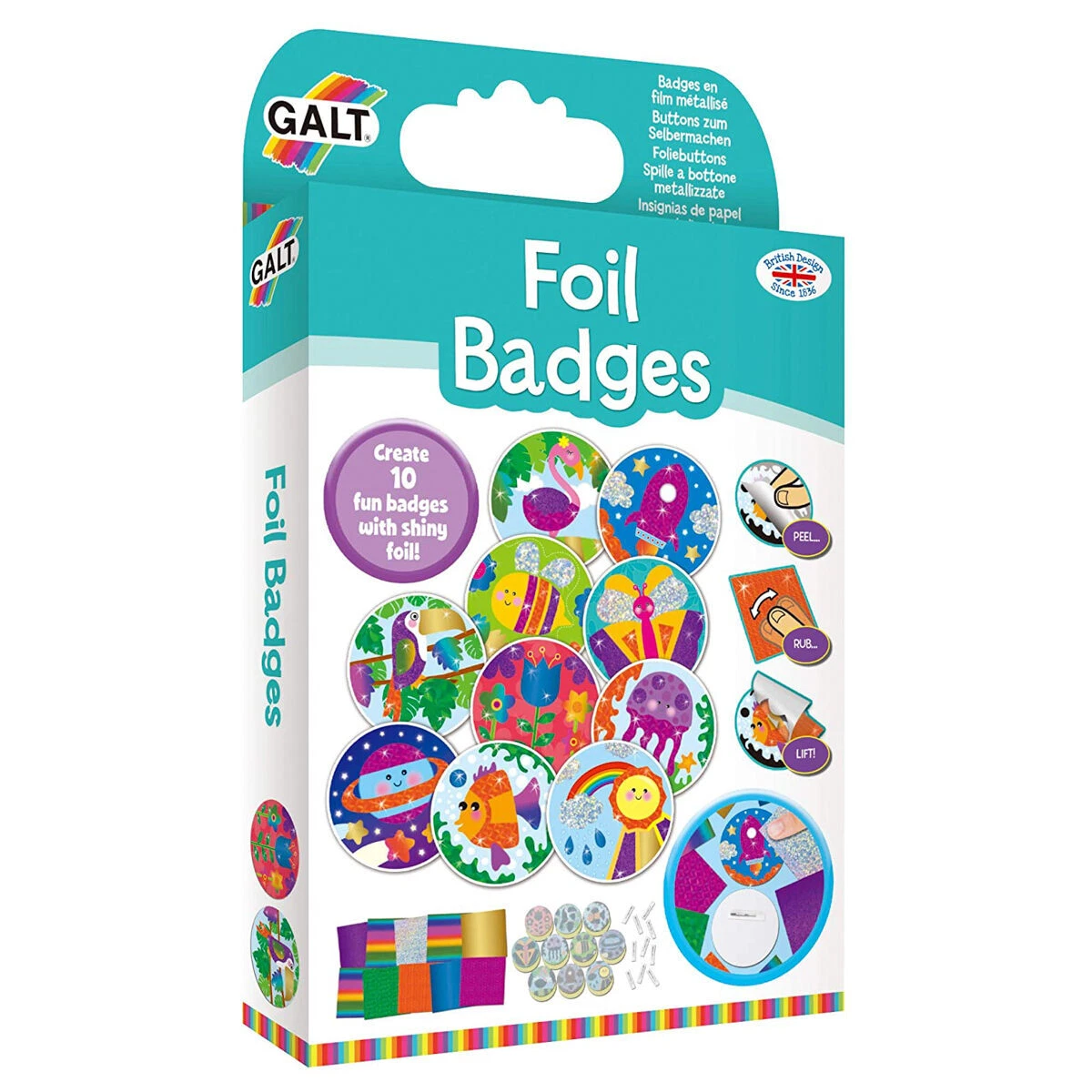 Galt Foil Badges Activity Toy Kids Craft Kit Art Design For Kids