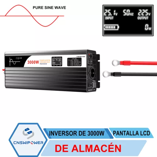 Pure Sinus Wechselrichter 3000W DC 12V/24V/48V to AC 230V Fernbedienung