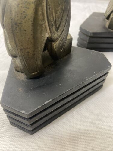 ANTIKE ART DECO EISVOGEL VOGEL STATUE SKULPTUR SCHREIBTISCH BUCH AUDUBON BUCHSTÜTZEN NY - Bild 12 von 23