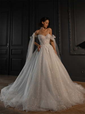 Luxury Serene Elegance Wedding Dress Floral Lace Bow Tie bridal Gown for  Women | eBay