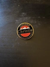 Certified Christie John Mohan Skiing & Snow Boarding 1"  Lapel Pin Pinback