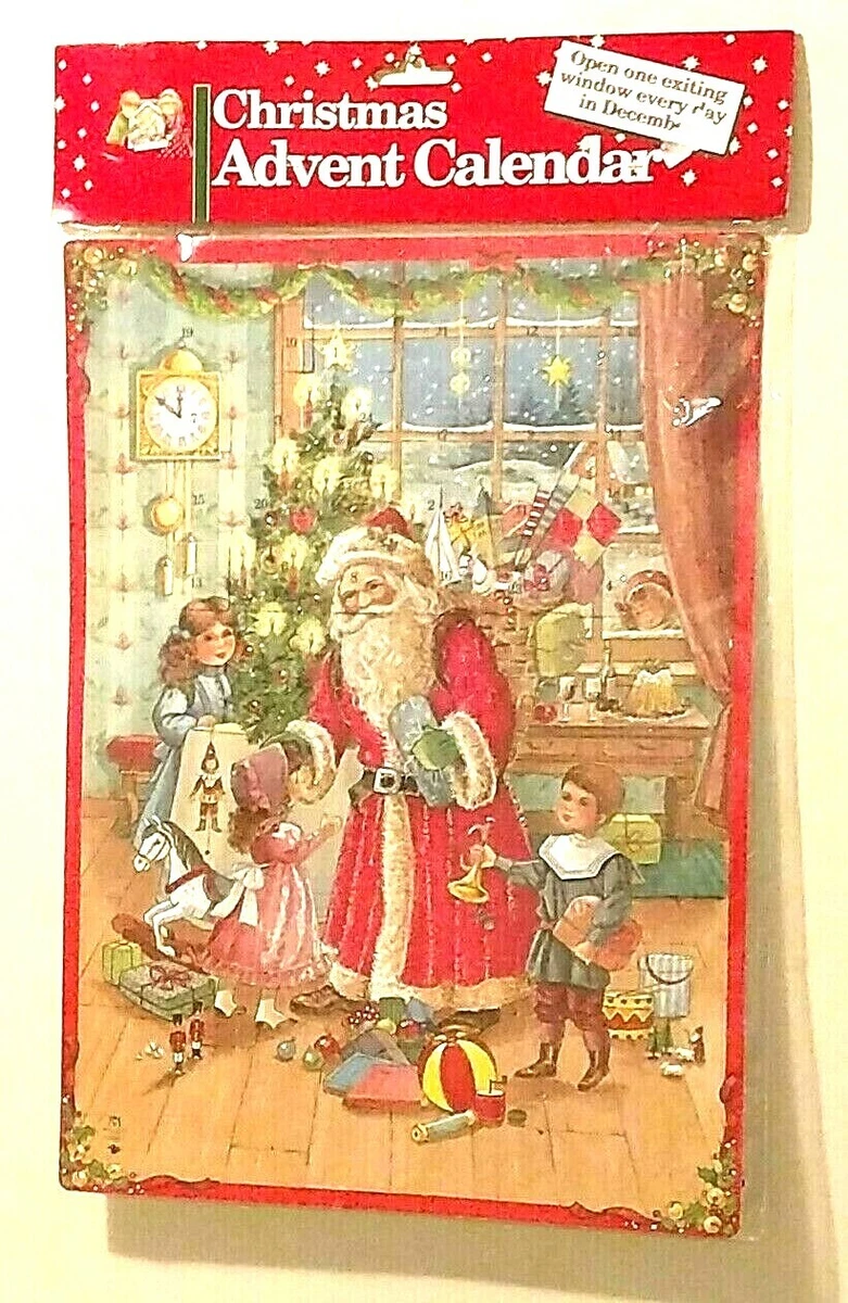 Vintage Moldow Advent Calendar- Victorian Christmas-Santa Claus- Denmark |  eBay