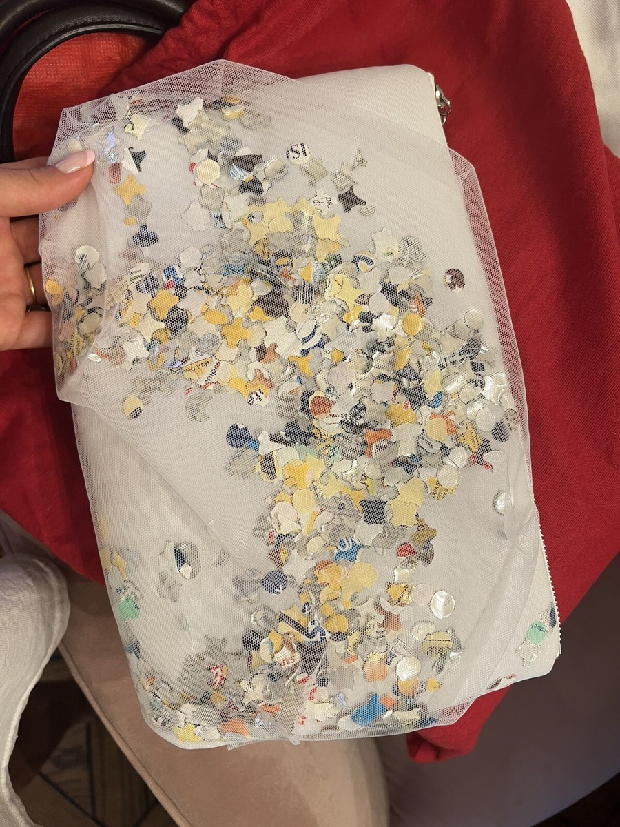 MM6 MAISON MARGIELA Candy Confetti White Mesh Clutch Bag | eBay