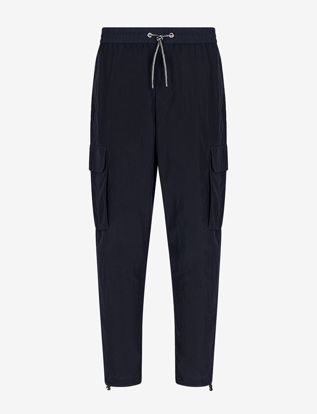 $130 A|X Armani Exchange Men's Nylon Ripstop Trousers, Navy