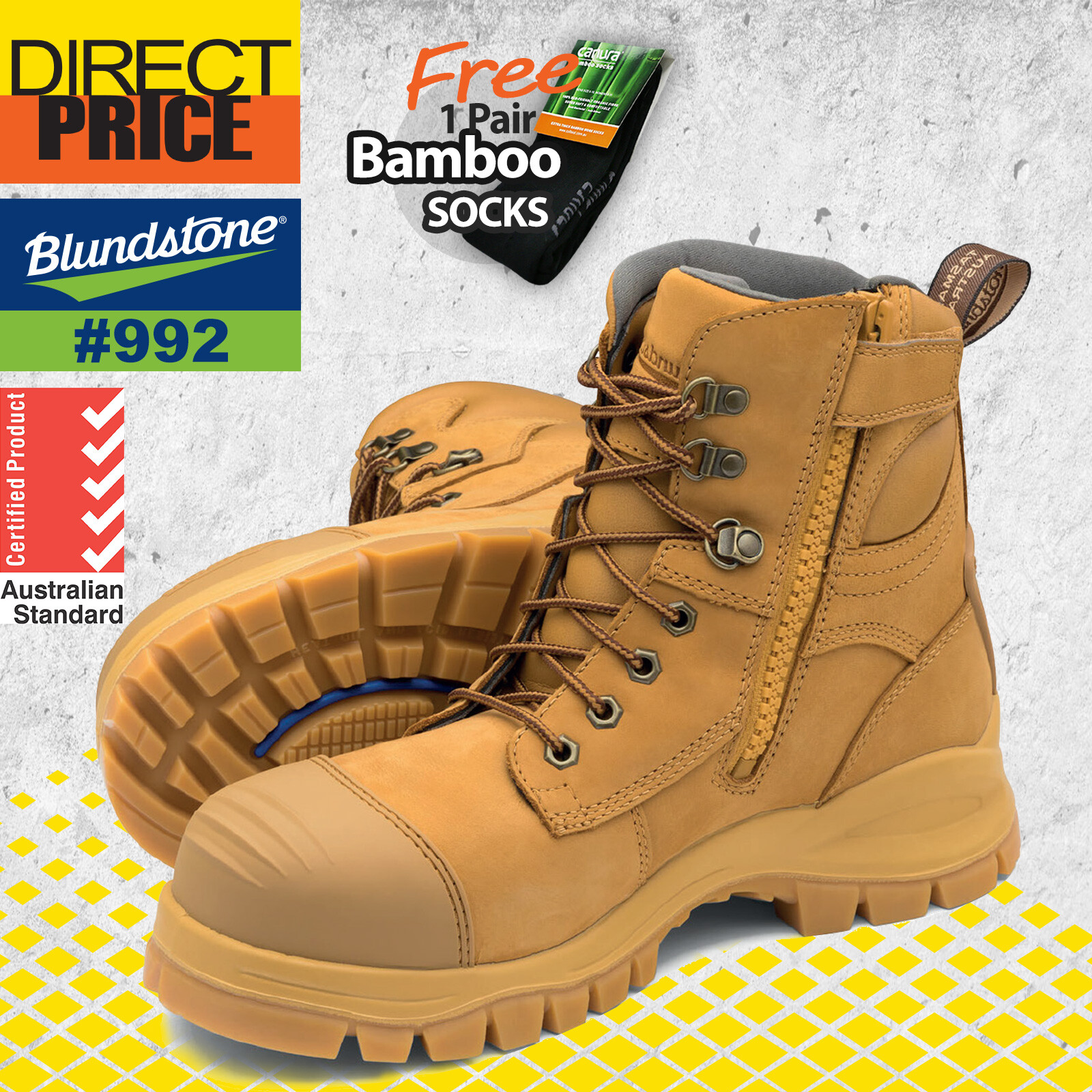 Blundstone Work Boots 992 Safety Wheat 
