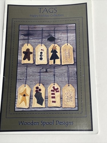 Wooden Spool Designs Tags Happy Holiday Collection 8 Designs