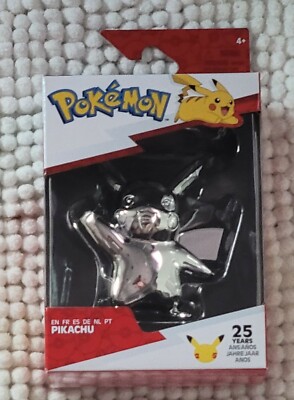 Pokemon Pikachu 25th Anniversary Silver New in Box 