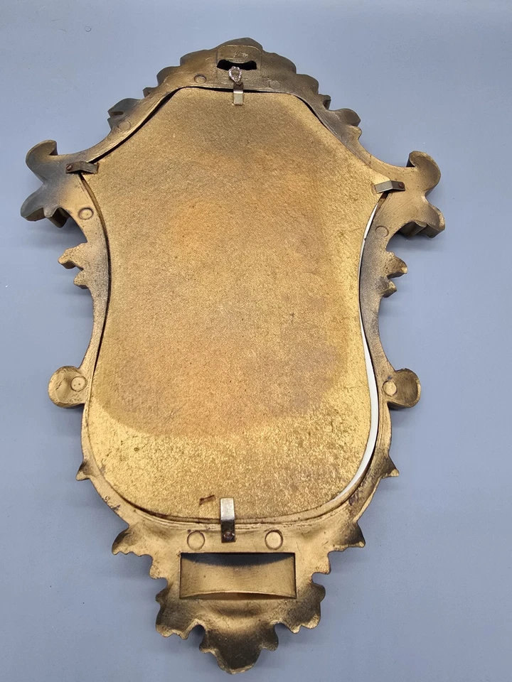 Espejo con marco de plástico de vidrio Hollywood Regency 1970 Everest Italia  Foto 4 de 4