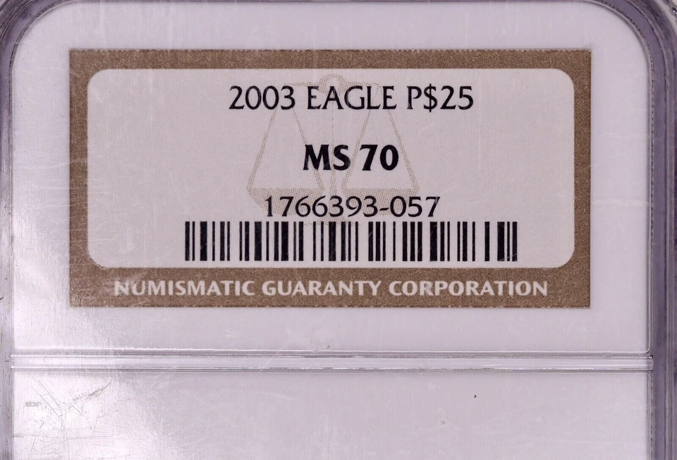 2003 $25 1/4 oz American Platinum Eagle NGC MS70 - Image 3 of 3