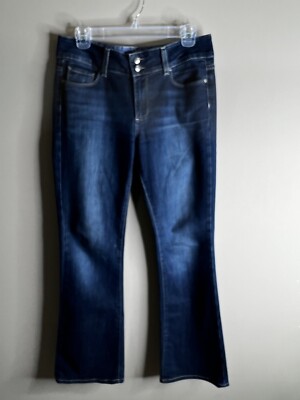 PAIGE Womens Hidden Hills Boot Cut Jeans Size 30 Dark Blue Wash Denim