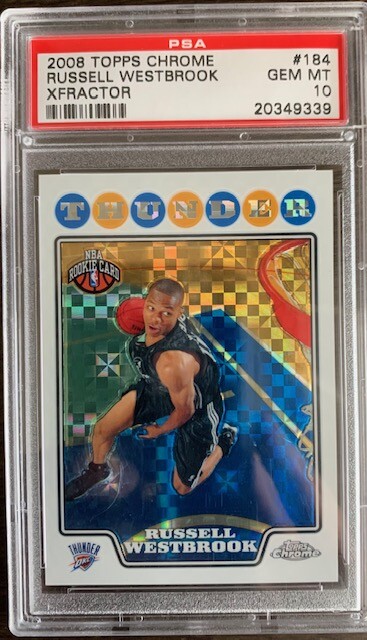 2008 Topps Chrome RUSSELL WESTBROOK Xfractor /288 RC PSA 10 Pop 36