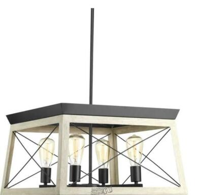 Progress Lighting-Briarwood Collection Five-Light Linear Chandelier Graphite 