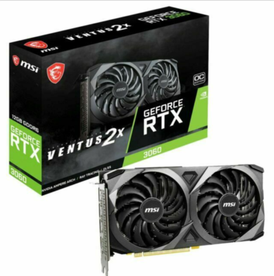 k*o様 RTX 3060 VENTUS 2X OC 12GB ジャンク MSI GeForce RTX 3060 VENTUS 2X OC 12GB GDDR6 Graphics Card for