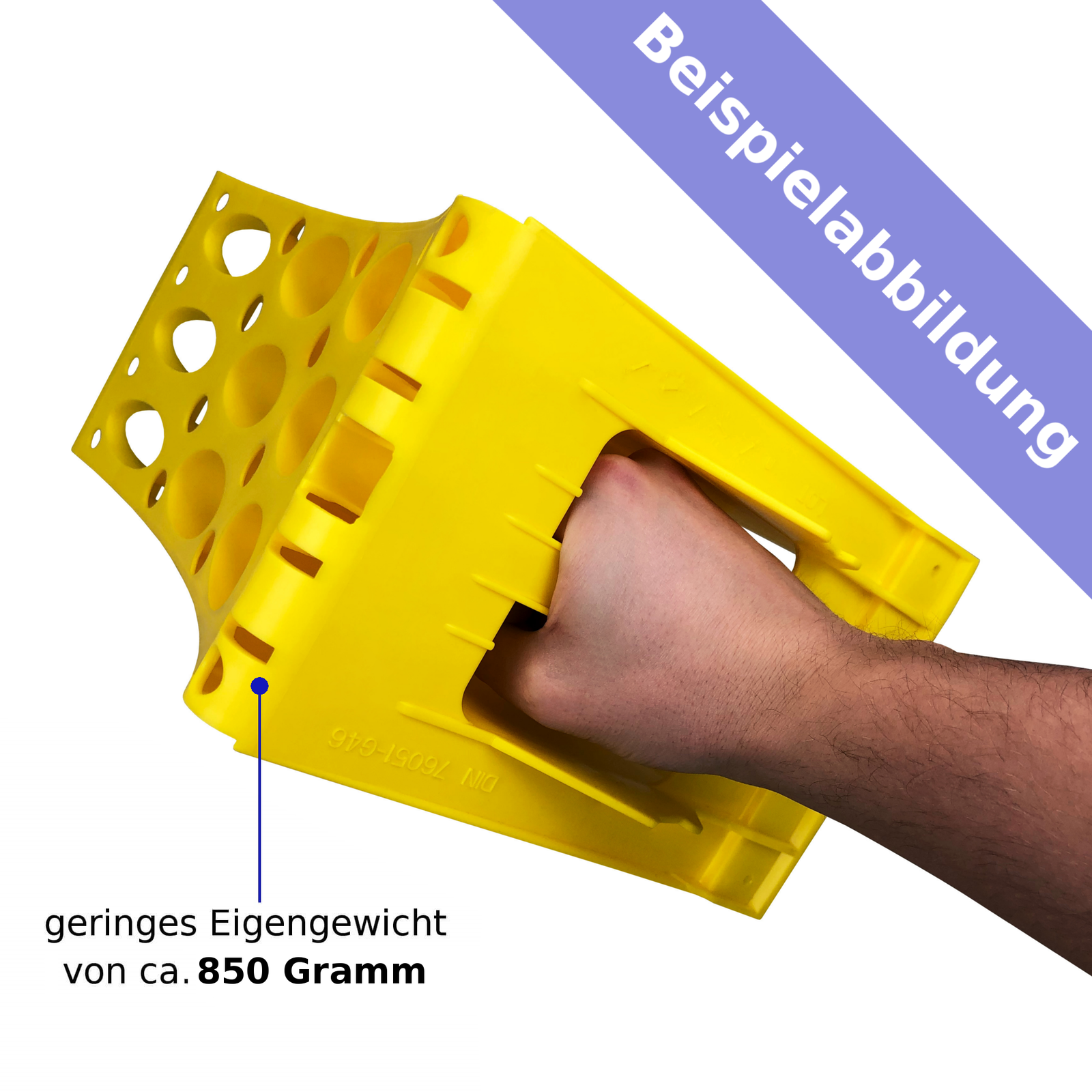 SAMETRUCK Hemmschuh Unterlegkeil 6500kg - Gelber Gleitschutz Für LKW & Anhänger