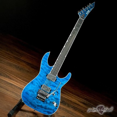 ESP LTD MH-1000 QM Fishman Fluence Floyd Rose Guitar   Black Ocean