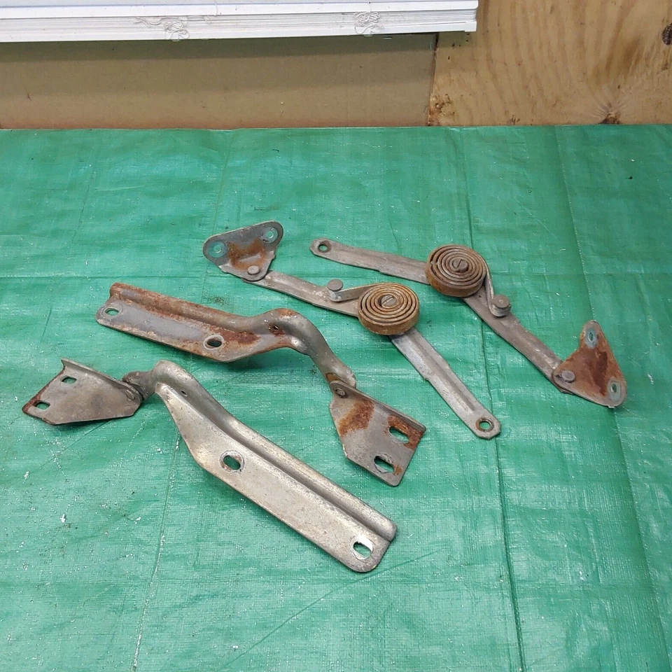 1987-1991 F150 Bronco F250 F350 Juego de bisagras de capó (4 piezas) bisagras resortes OEM Foto 2 de 2