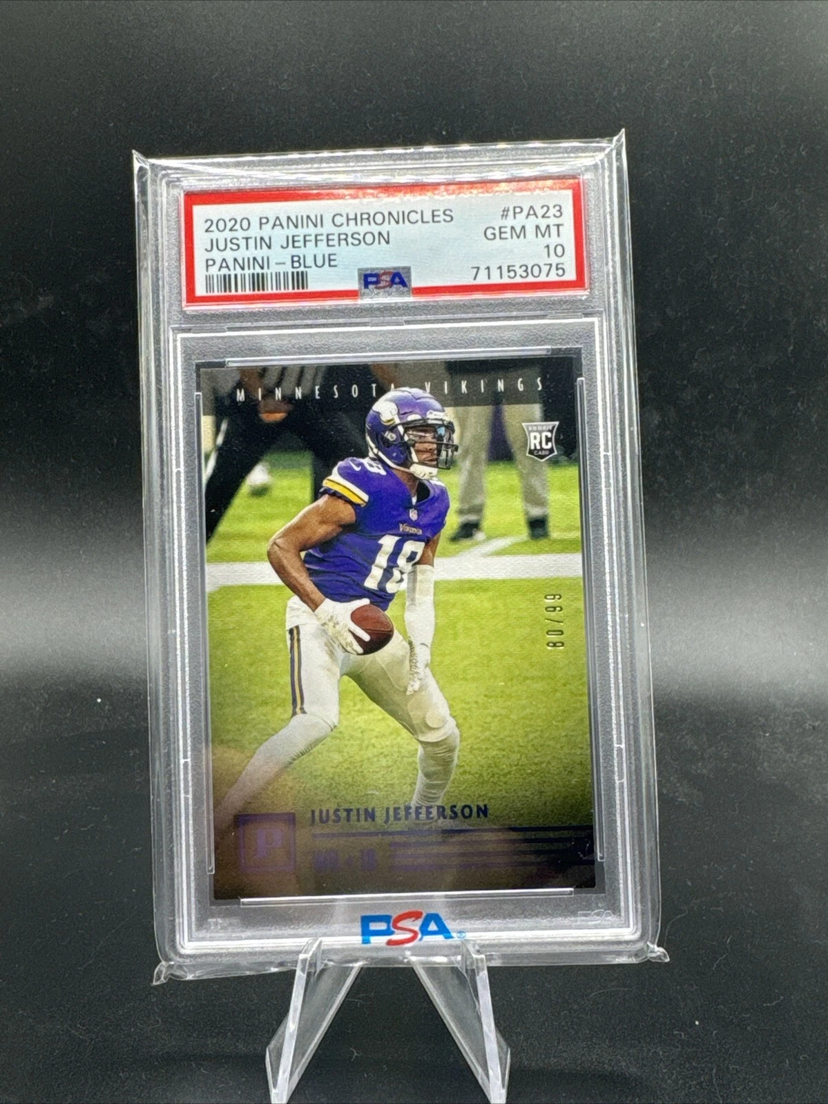 Justin Jefferson Panini Chronicles Panini #PA23 Blue