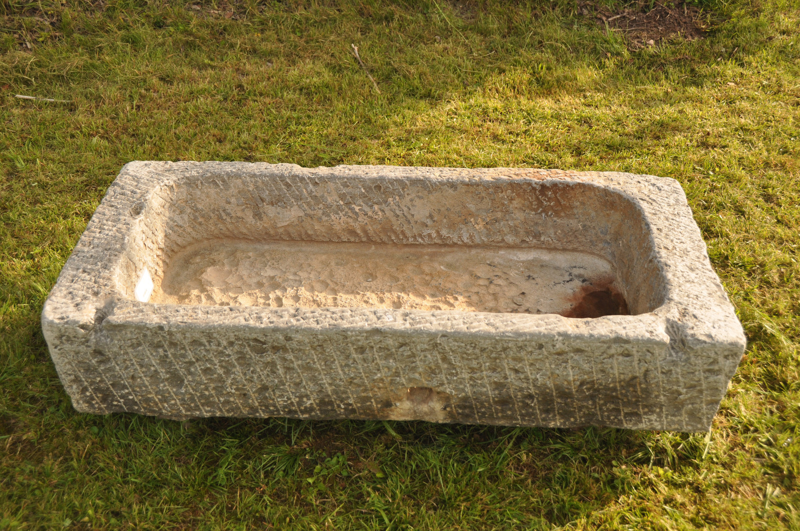 NATURSTEIN KalksteinTrog Steintrog GartenSteinbrunnen Wassertrog