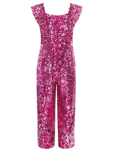 Girls Special Occasion Dress Dazzling Sparkly Outfit Fashion-forward Jumpsuit - Picture 30 of 64