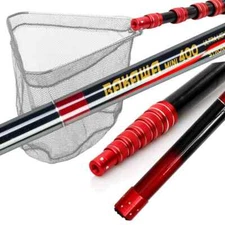 Fishing Net Telescoping Foldable Landing Net Pole Lightweight Carp Carbon Fiber