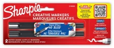 Sharpie Creative Markers Pack Of 2 Black & White New In Pack  2196903