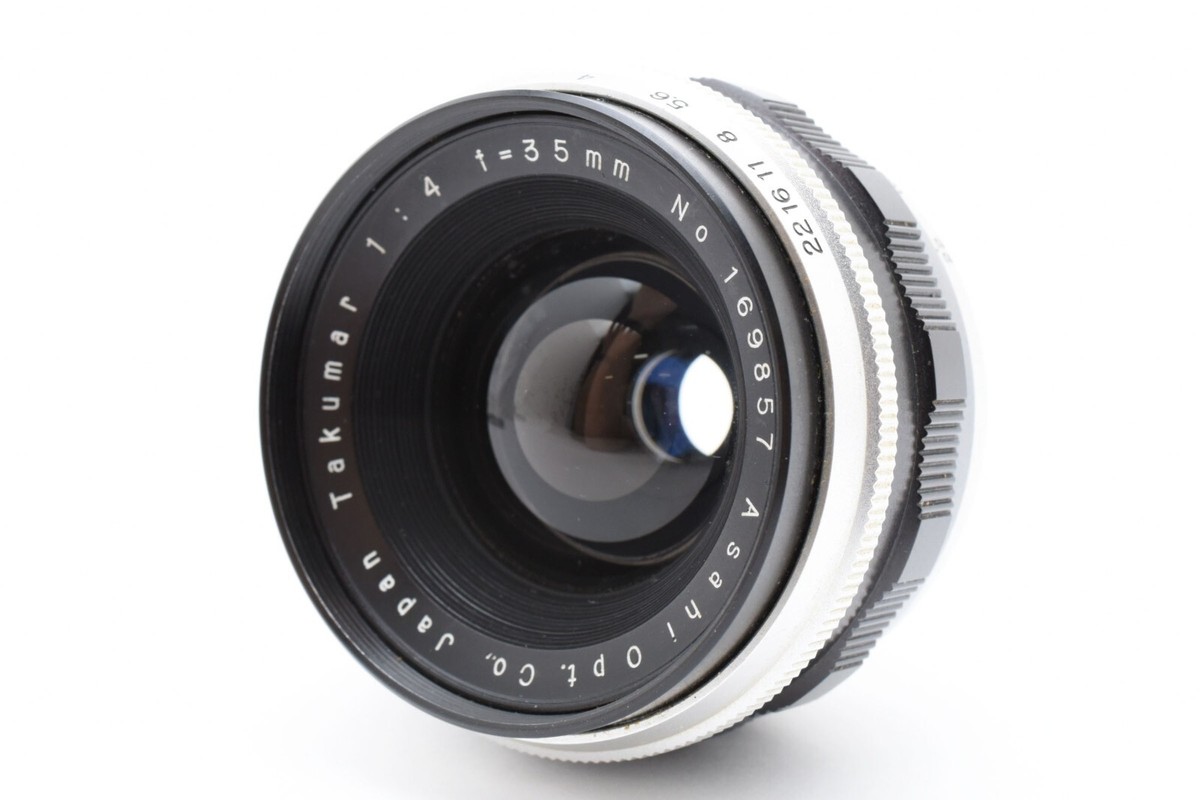 ◎希少 美品 旭光学◎ Takumar 35mm F4 Y091 MINT+ w/ Hood 】 Asahi Pentax Takumar 35mm f4 Lens M42 Mount