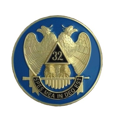 Masonic 32nd Degree Car Auto Emblem (Light Blue) DCA-100LBL