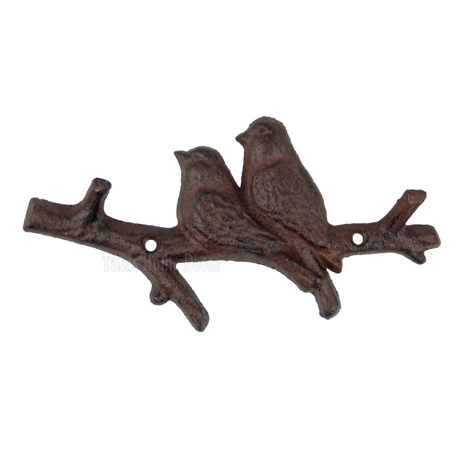 Love Birds On Tree Branch Wall Hook Key Rack Coat Hanger Cast