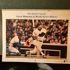 1982 Greats Moments In Sports History MLB Calendar 