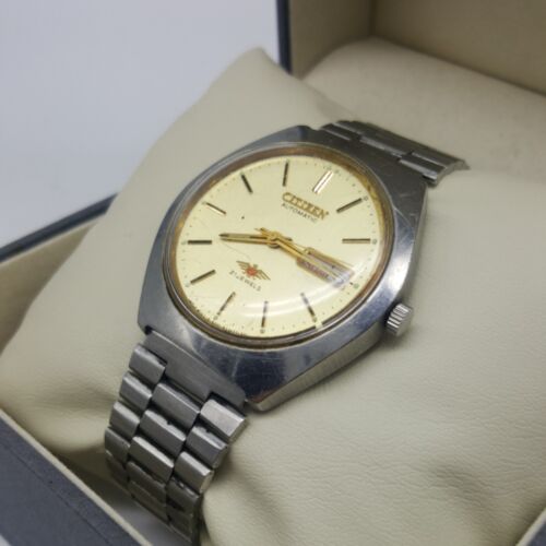 CITIZEN 7 Eagle 21 Jewels Automatic Edelstahl Armbanduhr Day Date