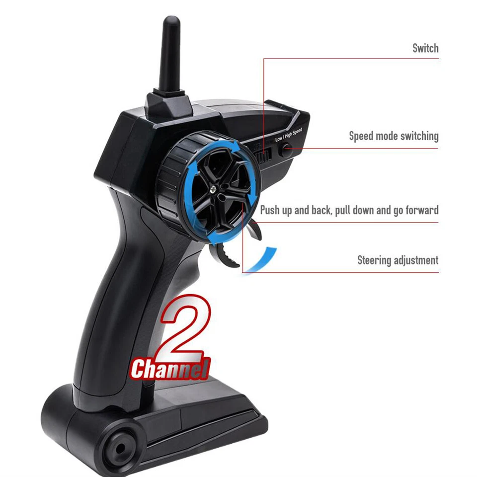 2Pcs Fast RC Cars 1/32 Off Road 2WD Remote Control Car 2.4GHz Buggy Crawler Toys - Image 3 of 4