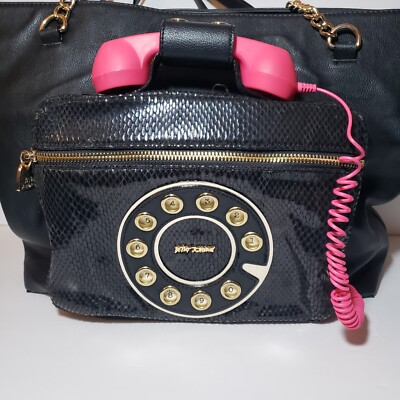 Collana Betsey Johnson Borsetta 3D Cristalli – Oro Con Ciondolo Arcobaleno, Regalo Gratis