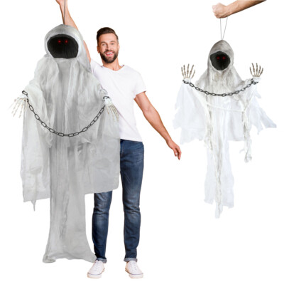 Riesiges gesichtsloses Gespenst beleuchtet beweglicher Sound aktiviert Halloween Dekoration Requisite