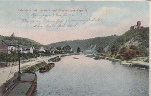 Lahnstein postcard 1910 Lahneck and All Saints Chapel Rhineland-Palatinate 1805189 - Picture 1 of 2