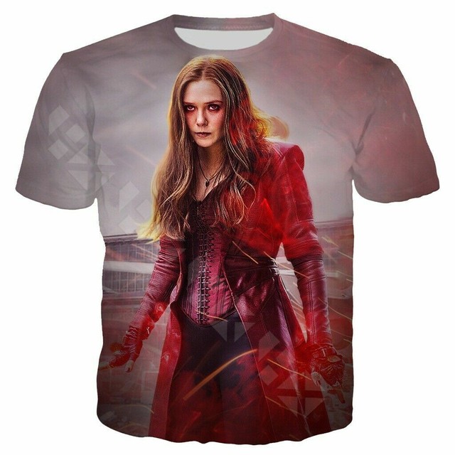 Movie Avengers Scarlet Witch 3D Print Casual T-Shirt Women Men Short Sleeve Tops | eBay