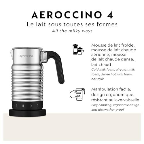 Nespresso Aeroccino 4 Milk Frother Automatic Stirring Hot Cold