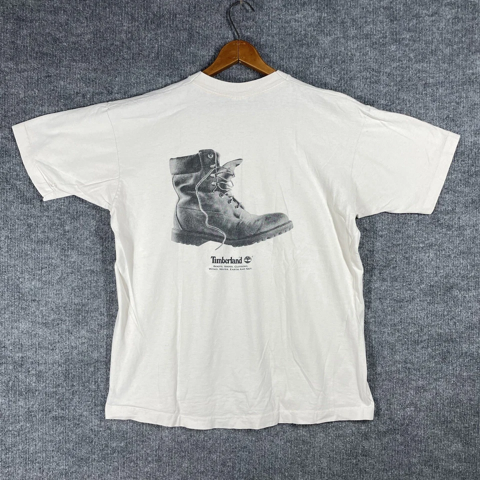 VINTAGE 90s Timberland Give Racism The Boot XL Shoe Promo Political Black Racist - Image 2 of 4