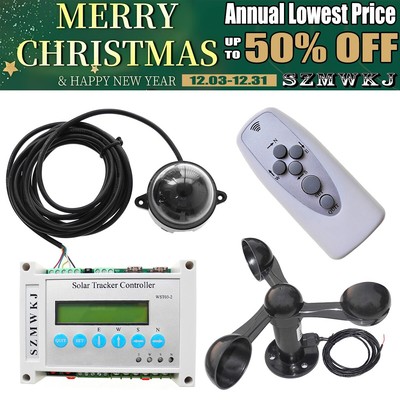 LCD Dual Axis Solar Tracker Controller & Wind Sensor DIY Solar Panel Tracking EL