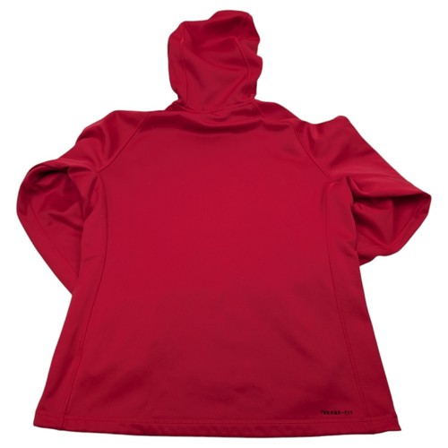 Nike Therma Fit Script Sweatshirt Pink Hoodie Women’s Sz M w/ Thumbholes - Picture 3 of 10