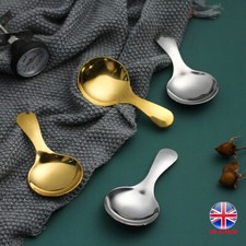 1/3pcs Stainless Steel Spoon Short Handle Soup Spoons Sugar Salt Spice Spoon UK