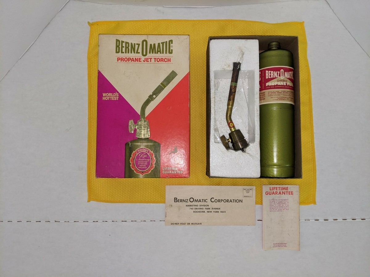 Vintage 95th Anniversary BernzOmatic Propane Jet Torch Kit in