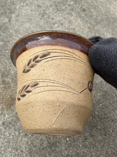 Vtg Brown Wheat Annapolis Pottery Handmade Glazed Pottery - Picture 2 of 11