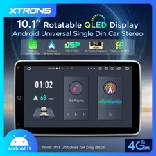 10.1" QLED 1-DIN 8-Core Android 13 4+64GB Car Stereo GPS Radio 4G WiFi Head Unit