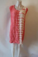 Womens Monrow Pink White Tie Dye Shift Dress M *