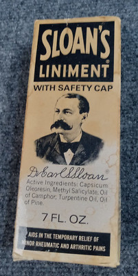 Sloan's Liniment BOX emply   Original Vintage USA Late 50 or early 60s   12