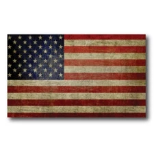 Weathered American Flag Magnet Decal, 3x5 Inches, Automotive Magnet for Car