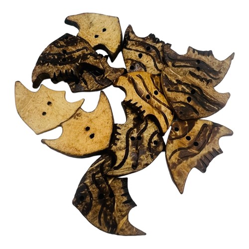Handmade coconut Shell buttons 12 pcs NaturalScrapbooking Knitting Sewing 2 Hole - Picture 16 of 30