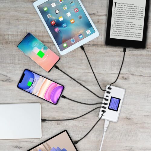 Multi USB 8-Port Fast Desktop Hub Wand Ladegerät Ladestation Quick Charge 3.0 - Bild 4 von 7