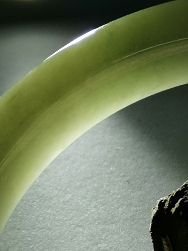 58.40mm Burma Jadeite Jade Bangle Bracelet/细糯淡绿天然缅甸翡翠平安手镯/天然ビルマ翡翠バングル - 第 7/10 張圖片