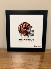 Gallery Pops NFL Cincinnati Bengals Framed Drip Wall Art 12in x 12in new in box